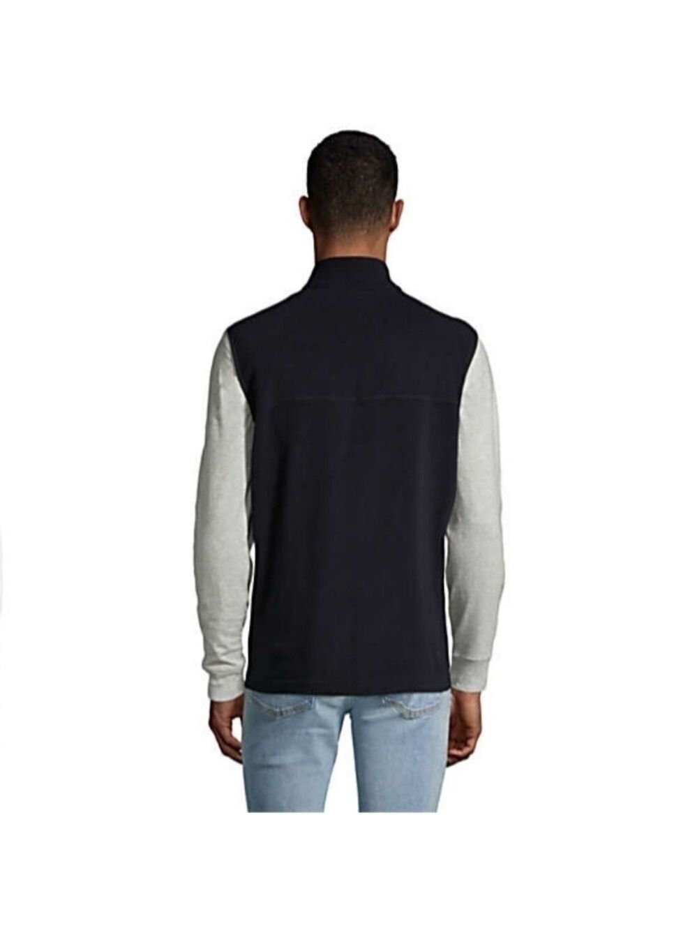 Lands End Men's Thermacheck Fleece Vest - Picture 3 of 9
